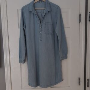 Old Navy Chambray Denim Shirt Dress L